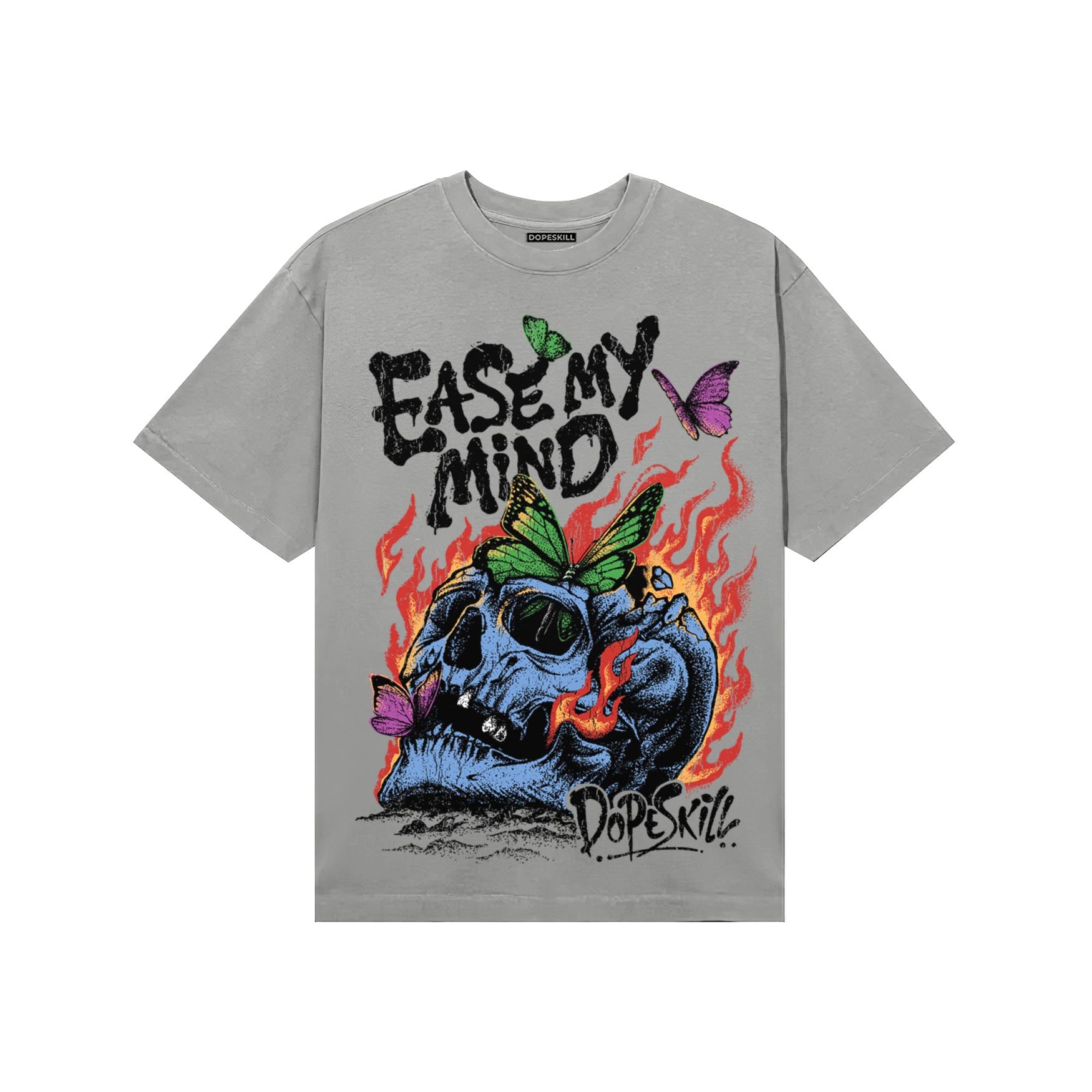 Grey Sneakers DopeSkill T-Shirt Ease My Mind Graphic Streetwear - Gravel