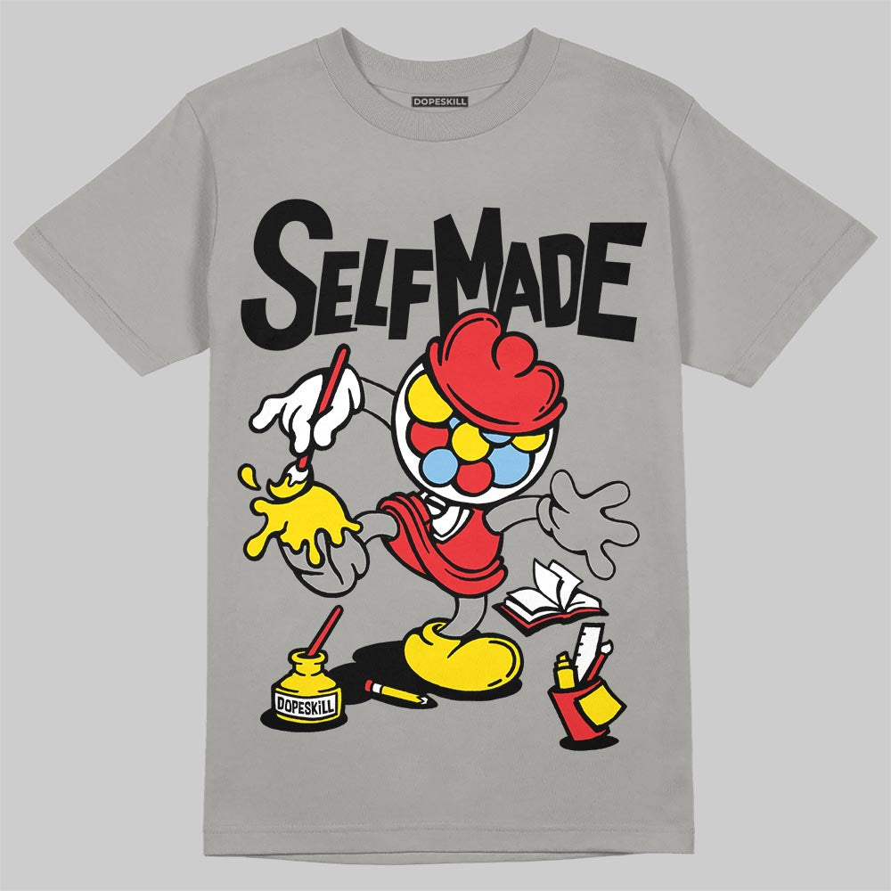 Grey Sneakers DopeSkill T-Shirt Self Made Graphic Streetwear - Gravel