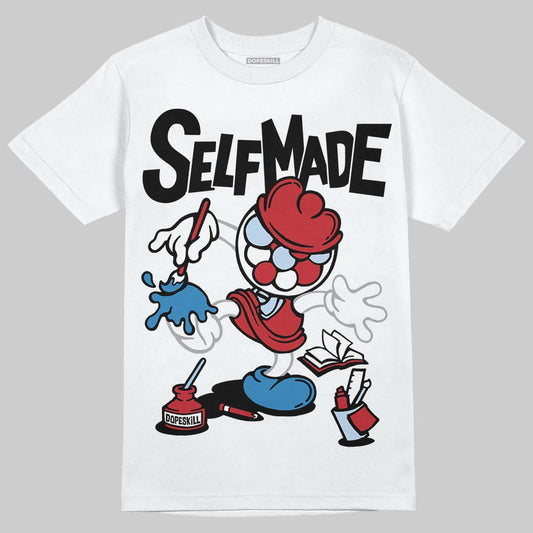 Jordan 5 Retro Fire Red Black Tongue (2025) DopeSkill T-Shirt Self Made Graphic Streetwear - White