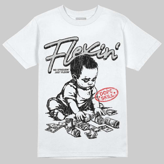 Air Foamposite One 'Triple White' DopeSkill T-Shirt Flexin' Graphic Streetwear - White