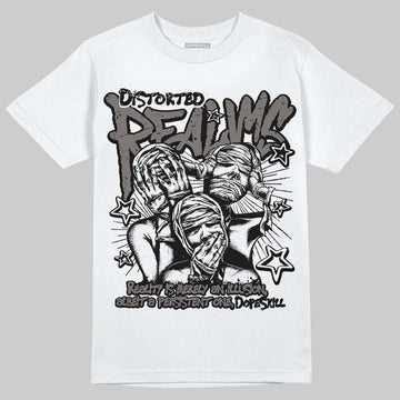 Jordan 4 Retro Cave Stone DopeSkill T-Shirt Distorted Realms Graphic Streetwear - White