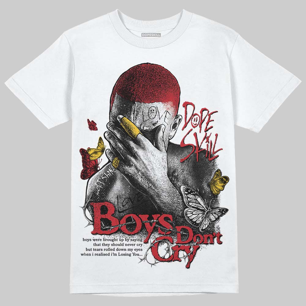 Jordan 14 Retro Ferrari (2025) DopeSkill T-Shirt Boys Don't Cry Graphic Streetwear - White
