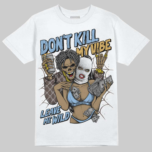 Adidas Handball Spezial ‘Light Blue’ DopeSkill T-Shirt Don't Kill My Vibe Graphic Streetwear - White