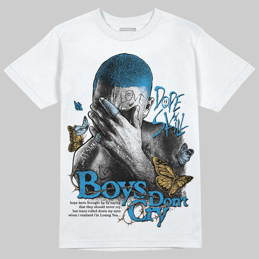 Jordan 4 Denim “Worn Blue” DopeSkill T-Shirt Boys Don't Cry Graphic Streetwear - White