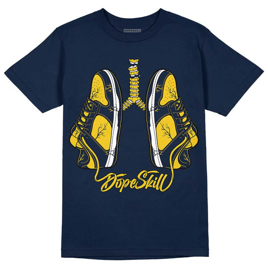 Dunk Low Vintage “Michigan” DopeSkill Midnight Navy T-Shirt Breathe Graphic Streetwear