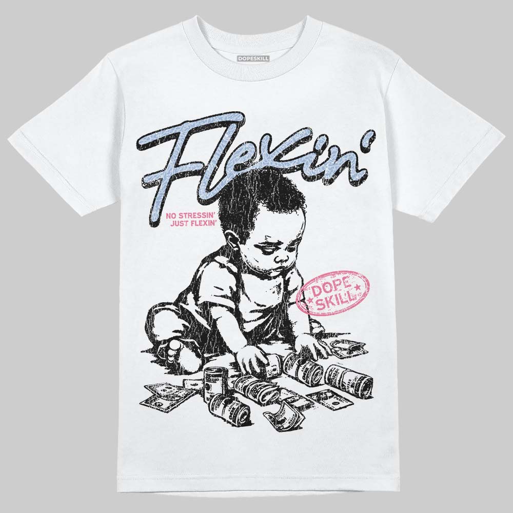 Jordan 3 GS “Cobalt Bliss” DopeSkill T-Shirt Flexin' Graphic Streetwear - White