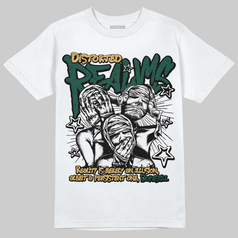 Jordan 1 High OG “Fir” (Pro Green) DopeSkill T-Shirt Distorted Realms Graphic Streetwear - White