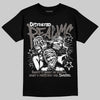 Jordan 4 Retro Cave Stone DopeSkill T-Shirt Distorted Realms Graphic Streetwear - Black