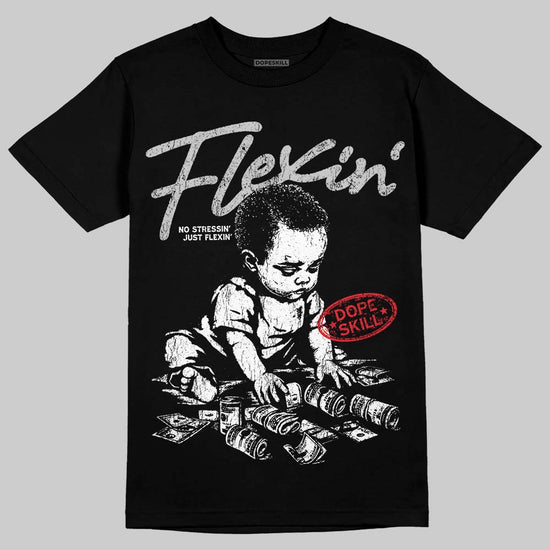 Air Foamposite One 'Triple White' DopeSkill T-Shirt Flexin' Graphic Streetwear - Black