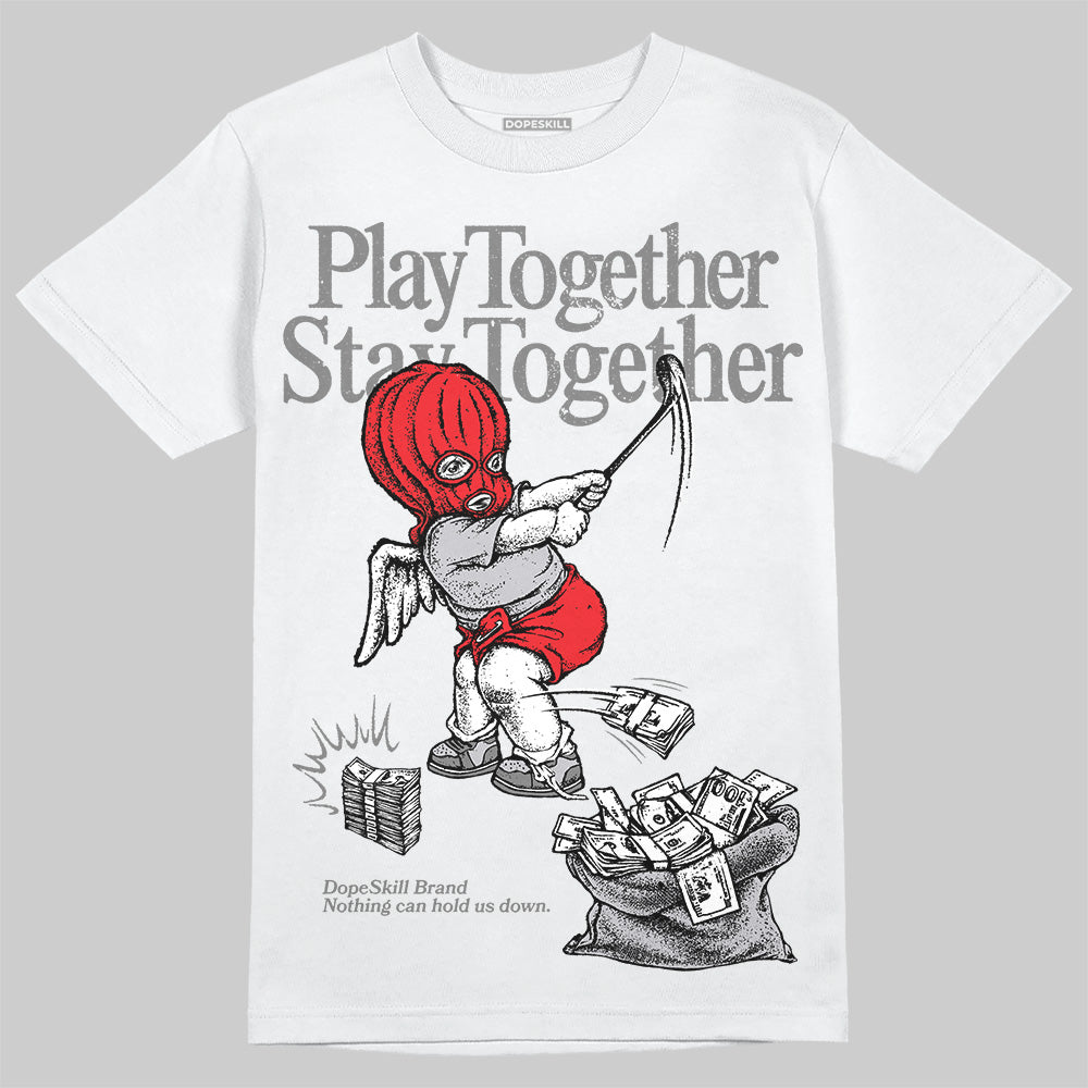Grey Sneakers DopeSkill T-Shirt Play together, Stay together Graphic Streetwear - White