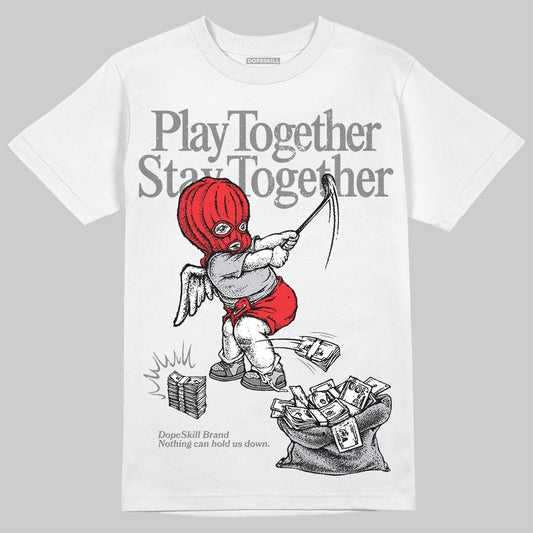 Grey Sneakers DopeSkill T-Shirt Play together, Stay together Graphic Streetwear - White