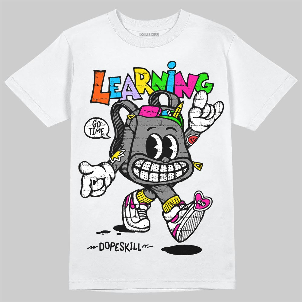 Grey Sneakers DopeSkill T-Shirt Learning Graphic Streetwear - White
