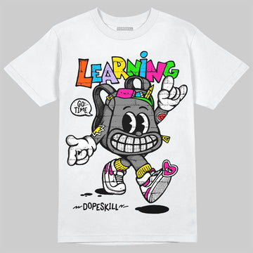 Grey Sneakers DopeSkill T-Shirt Learning Graphic Streetwear - White