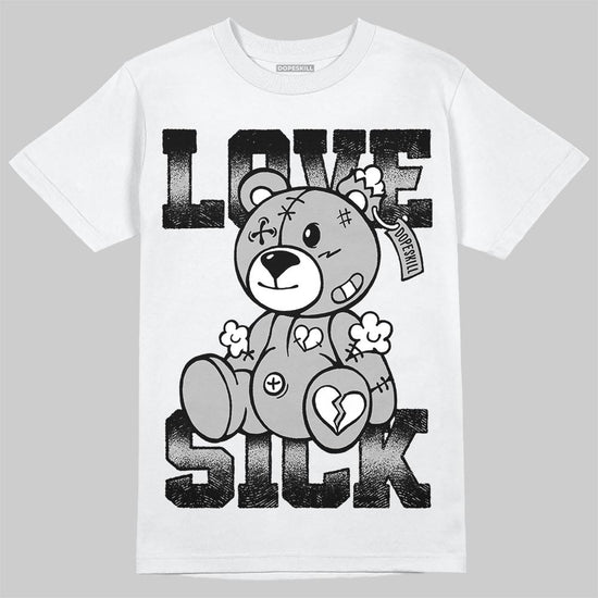 Dunk Low Panda White Black DopeSkill T-Shirt Love Sick Graphic Streetwear - White