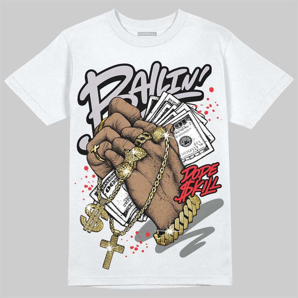 Grey Sneakers DopeSkill T-Shirt Always Ballin' Graphic Streetwear - White