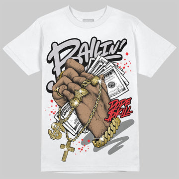 Grey Sneakers DopeSkill T-Shirt Always Ballin' Graphic Streetwear - White