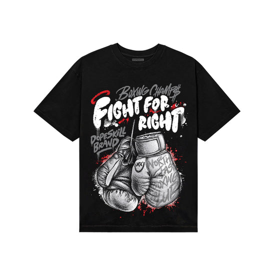Grey Sneakers DopeSkill T-Shirt Fight For Right Graphic Streetwear - black
