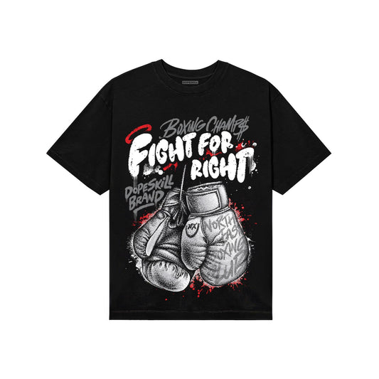 Grey Sneakers DopeSkill T-Shirt Fight For Right Graphic Streetwear - black