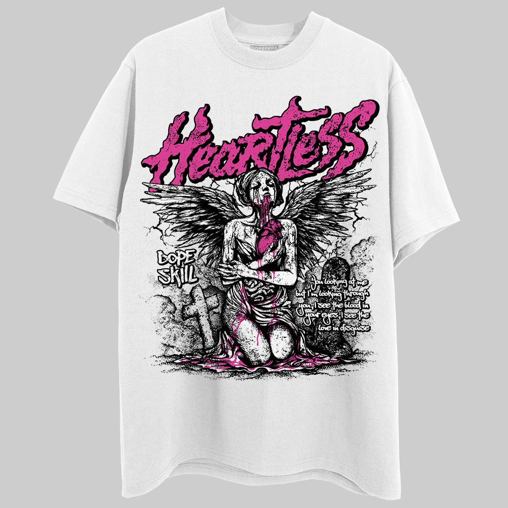 Dunk Low GS “Active Fuchsia” DopeSkill T-Shirt Heartless Graphic Streetwear - White
