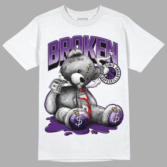 Jordan 12 “Field Purple” DopeSkill T-Shirt Sick Bear Graphic Streetwear - White