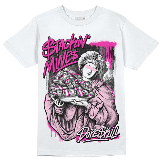 Dunk Low GS 'Triple Pink' DopeSkill T-Shirt Stackin Mines Graphic Streetwear - White