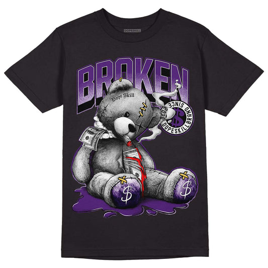Jordan 12 “Field Purple” DopeSkill T-Shirt Sick Bear Graphic Streetwear - Black