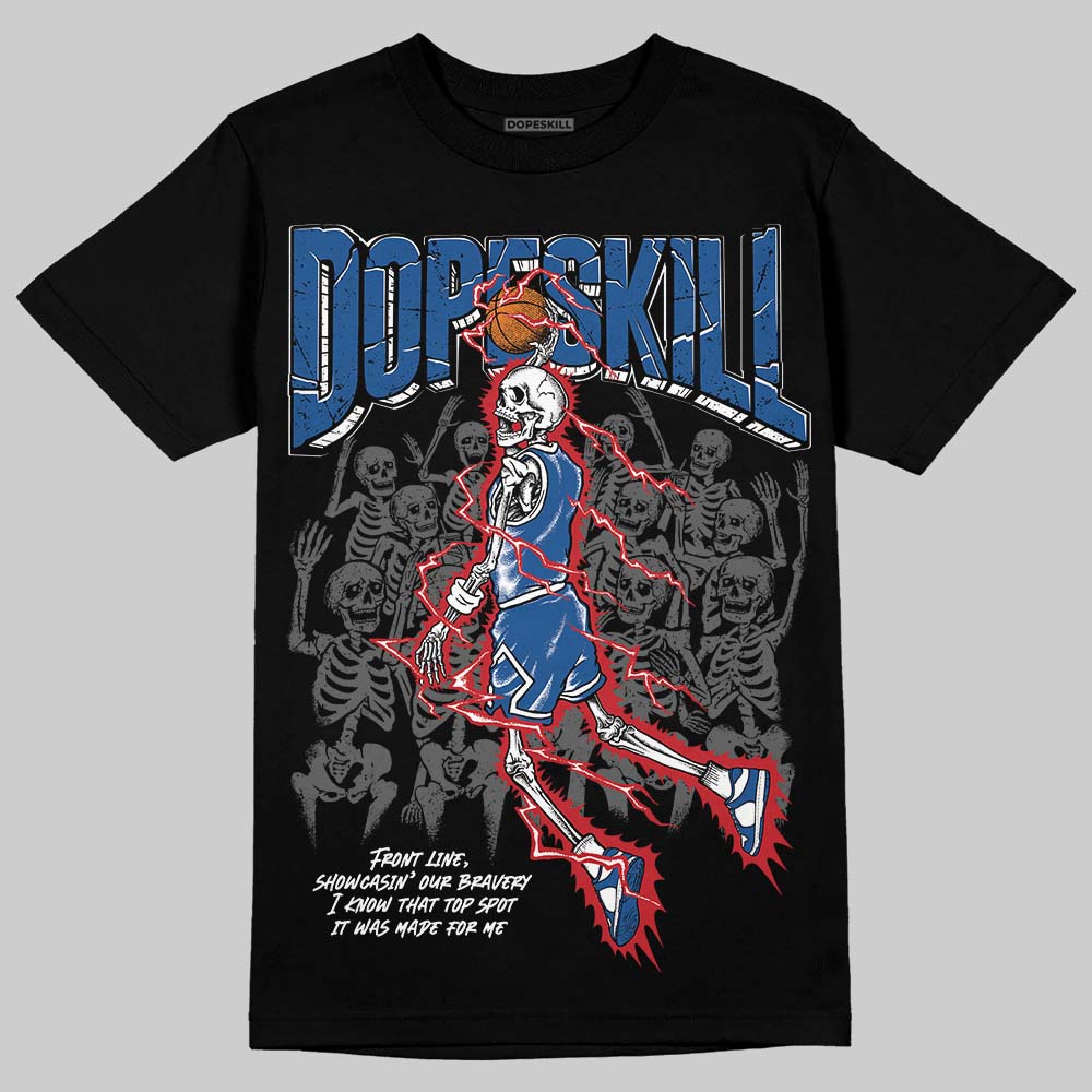 Jordan 1 Low OG “Storm Blue” DopeSkill T-Shirt Thunder Dunk Graphic Streetwear - Black