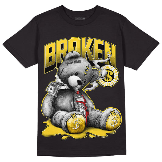 Jordan 4 Tour Yellow Thunder DopeSkill T-Shirt Sick Bear Graphic Streetwear - Black