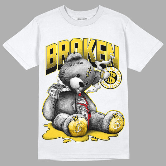 Jordan 4 Tour Yellow Thunder DopeSkill T-Shirt Sick Bear Graphic Streetwear - White