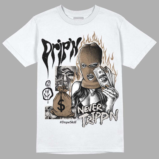 Jordan 5 SE “Sail” DopeSkill T-Shirt Drip'n Never Tripp'n Graphic Streetwear - White