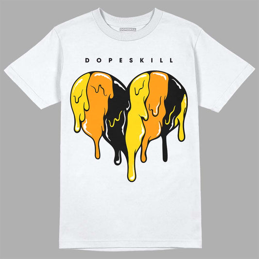 Jordan 6 “Yellow Ochre” DopeSkill T-Shirt Slime Drip Heart Graphic Streetwear - White