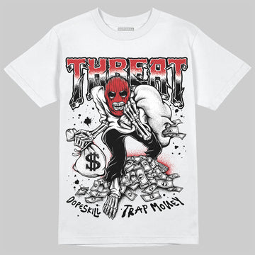 Jordan 11 Retro Low Bred (2025) DopeSkill T-Shirt Threat Graphic Streetwear - White
