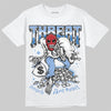 Jordan 4 WMNS 'Forget Me Not' DopeSkill T-Shirt Threat Graphic Streetwear - White
