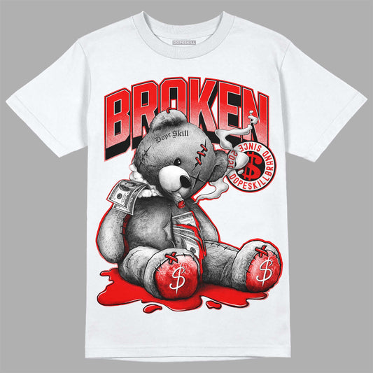 Jordan 12 “Cherry” DopeSkill T-Shirt Sick Bear Graphic Streetwear - White