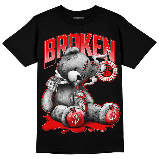 Jordan 12 “Cherry” DopeSkill T-Shirt Sick Bear Graphic Streetwear - Black
