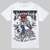 Jordan 1 High OG Rare Air "Deep Royal Blue" DopeSkill T-Shirt Threat Graphic Streetwear - White