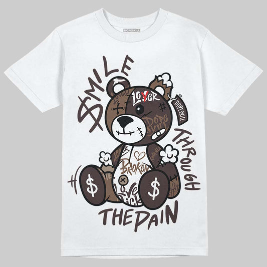SoleFly x Air Jordan 12 Retro SP 'Cafecito/Baroque Brown' DopeSkill T-Shirt Smile Through The Pain Graphic Streetwear - White