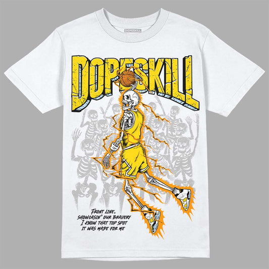 Jordan 6 “Yellow Ochre” DopeSkill T-Shirt Thunder Dunk Graphic Streetwear - White 