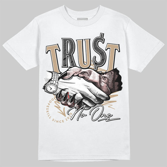 Nike Air Force 1 Low Canvas “Linen” DopeSkill T-Shirt Trust No One Graphic Streetwear - White