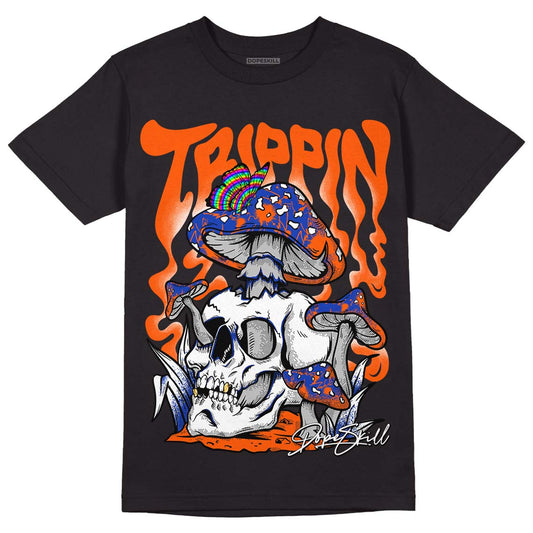 Dunk Low Futura Orange Blaze DopeSkill T-Shirt Trippin Graphic Streetwear - Black
