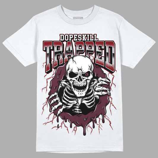 Jordan 5 Retro Burgundy (2023) DopeSkill T-Shirt Trapped Halloween Graphic Streetwear - White