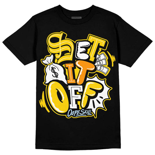 Jordan 6 “Yellow Ochre” DopeSkill T-Shirt Set It Off Graphic Streetwear - Black