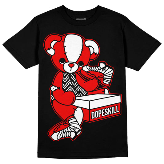 Jordan 12 “Cherry” DopeSkill T-Shirt Sneakerhead BEAR Graphic Streetwear - Black