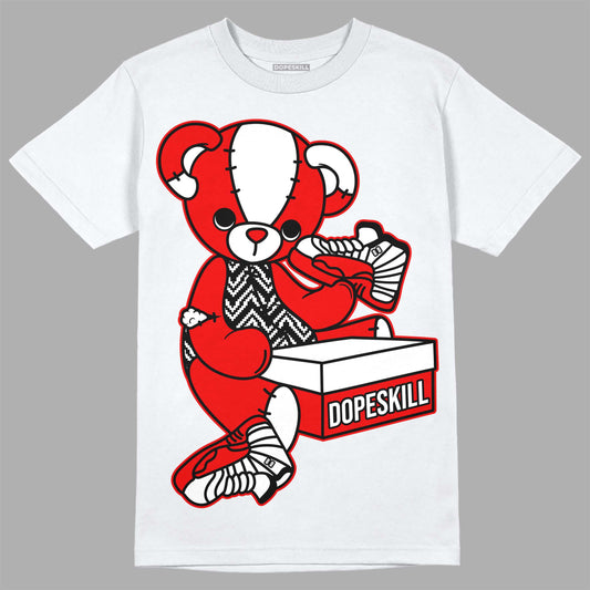 Jordan 12 “Cherry” DopeSkill T-Shirt Sneakerhead BEAR Graphic Streetwear - White