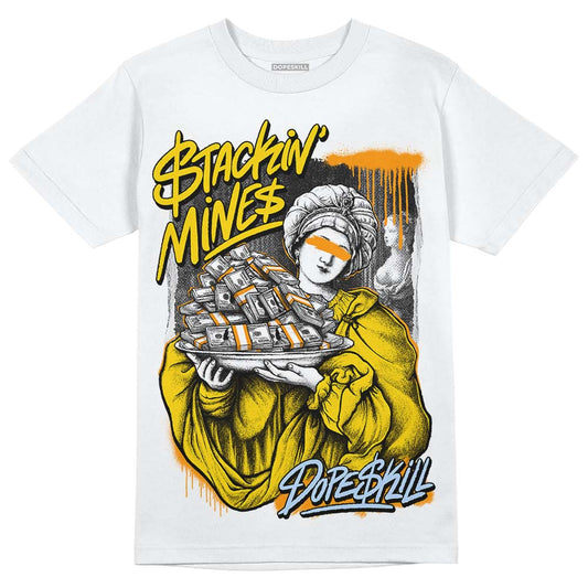 Jordan 6 “Yellow Ochre” DopeSkill T-Shirt Stackin Mines Graphic Streetwear - White