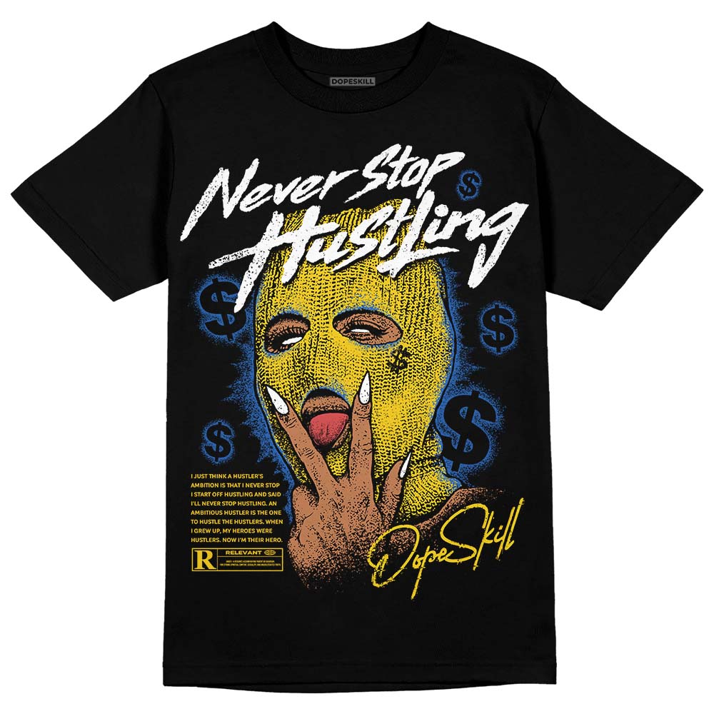 Dunk Low Vintage “Michigan” DopeSkill T-Shirt Never Stop Hustling Graphic Streetwear - Black