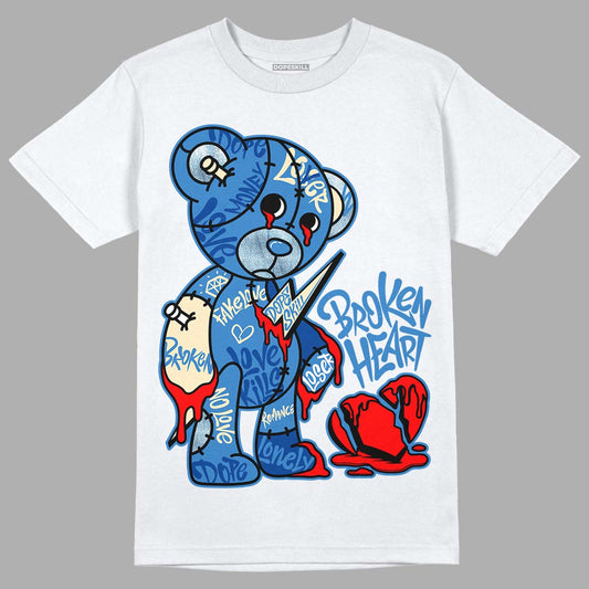 Jordan 6 Acid Wash Denim DopeSkill T-Shirt Broken Heart Graphic Streetwear