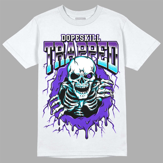 Jordan 6 "Aqua" DopeSkill T-Shirt Trapped Halloween Graphic Streetwear - White 