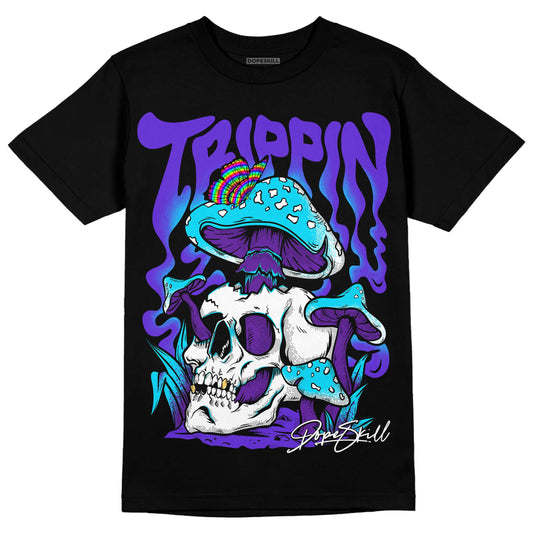 Jordan 6 "Aqua" DopeSkill T-Shirt Trippin Graphic Streetwear - Black