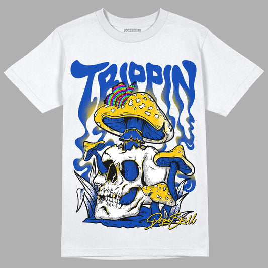 Jordan 14 “Laney” DopeSkill T-Shirt Trippin Graphic Streetwear - White